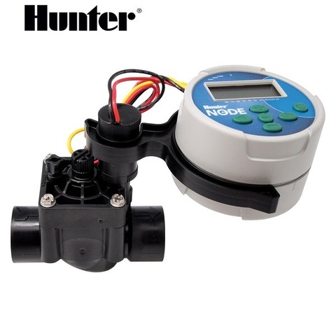 Контроллер HUNTER NODE-100-Valve-B 9 v на батарейках 1 станция с клапаном PGV-101 G-B